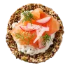 Cottage cheese with smoked salmon and dill